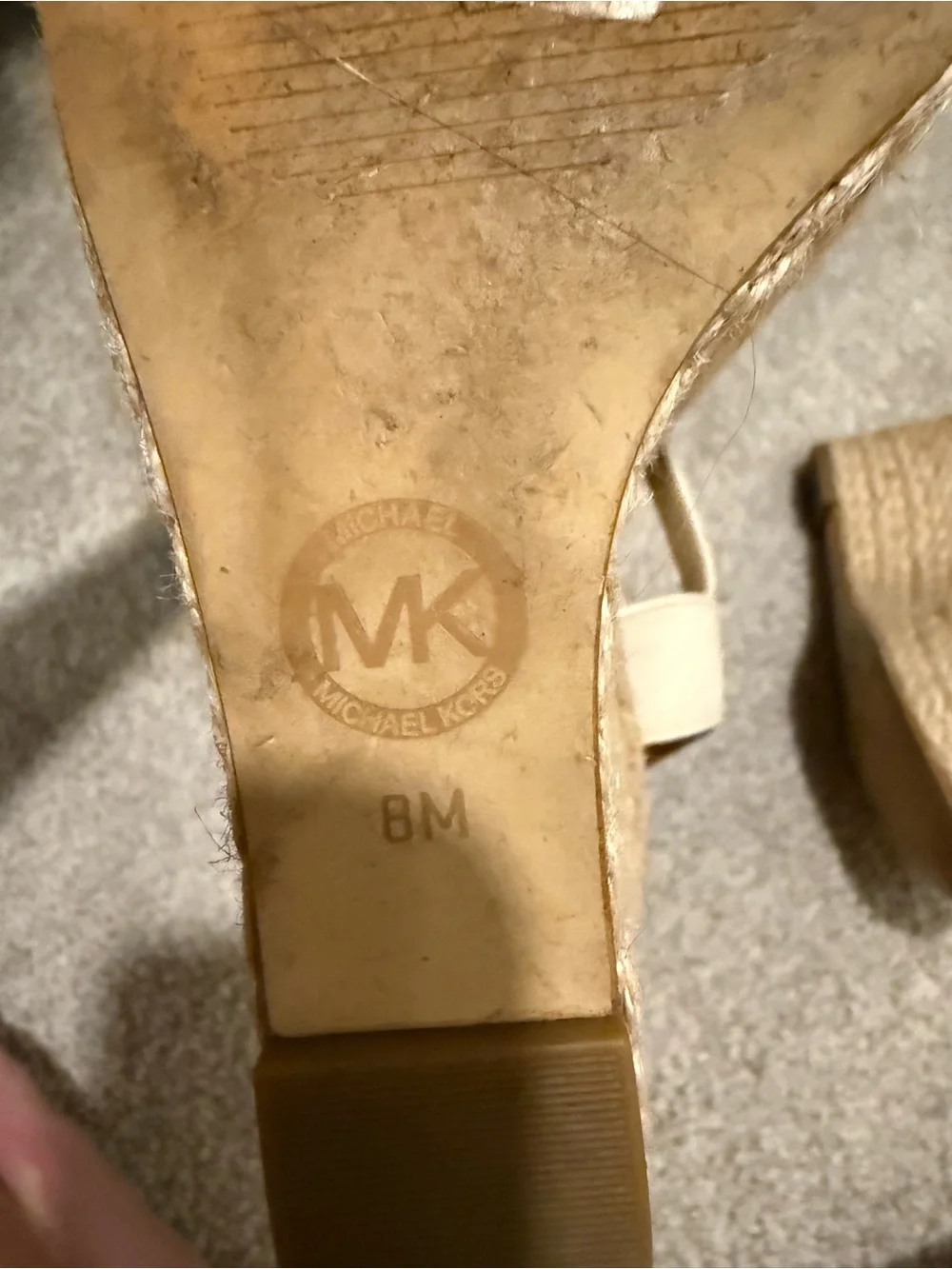 Michael Kors Cream Leather Ankle-Strap Sandals